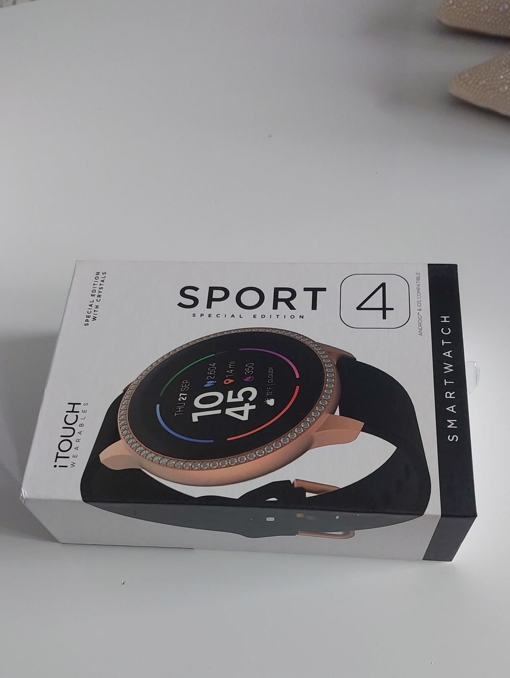 Sport 4 Smartwatch - Rose Gold with Black Band